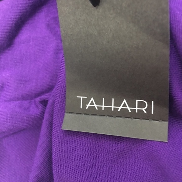 Tahari Ann Knit Rayon Pullover Top Tee T-Shirt Purple Sky L NWT - Picture 6 of 10